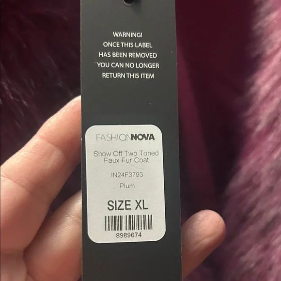 Fashion Nova Faux Fur Teddy Coat in Plum Purple - Picture 2 of 6